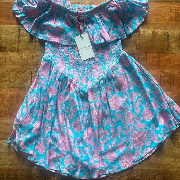 VICI Lilly Floral Smocked Strapless Romper - Picture 4 of 4